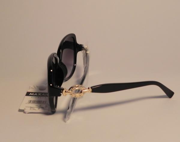 Sonnenbrille schwarz mit gold und Glitzer
